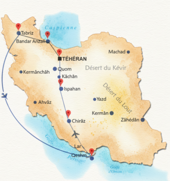 Carte de l'itinéraire La Traversée Gourmande Persane