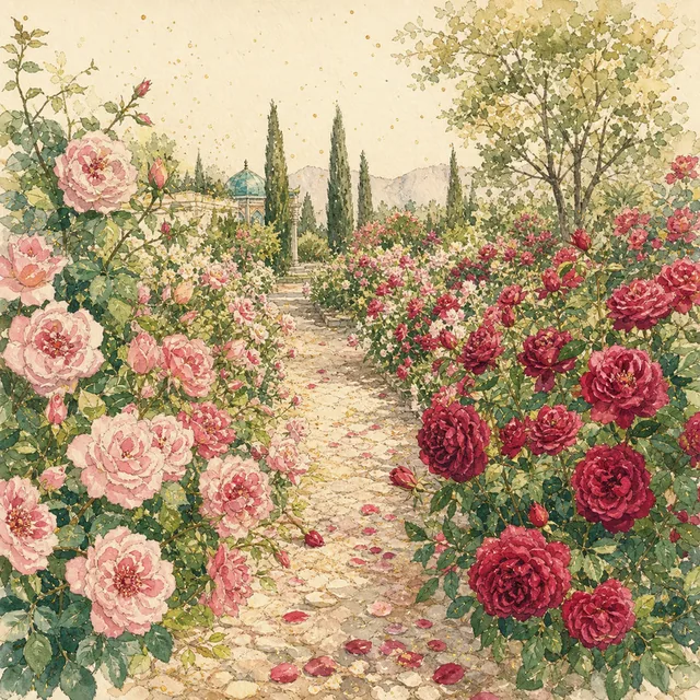 Jardin de roses de Chiraz
