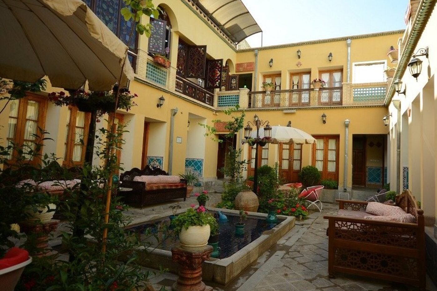 Cour plantée de la maison Tolou Khorshid, Ispahan